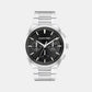 Men Chronograph Black Stainless Steel Watch 25200459