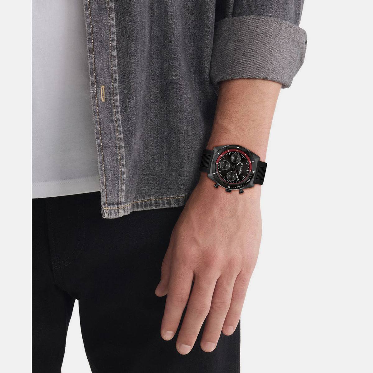 Calvin Klein Stainless Steel Tonneau watch