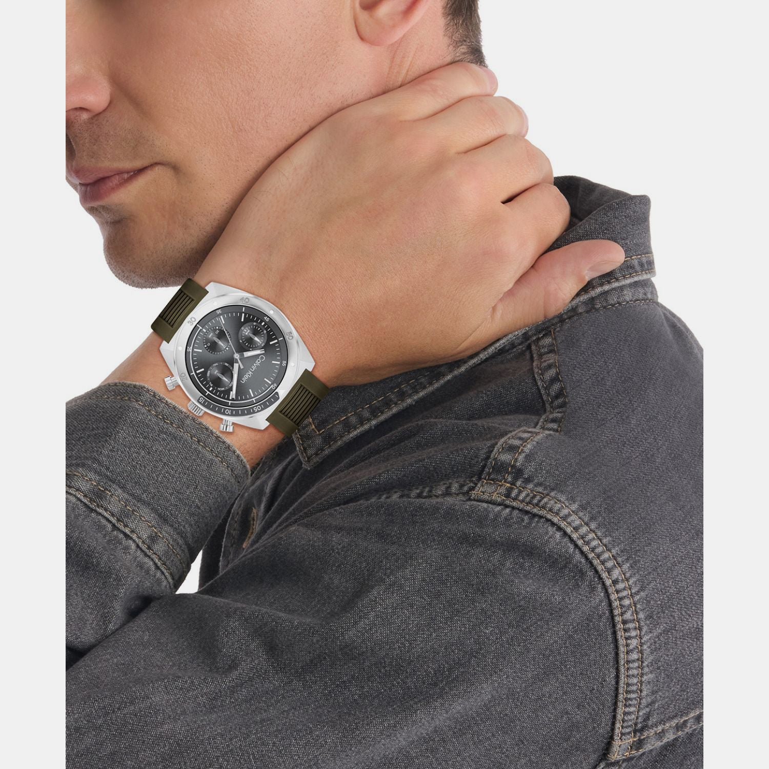 Calvin Klein Stainless Steel Tonneau watch