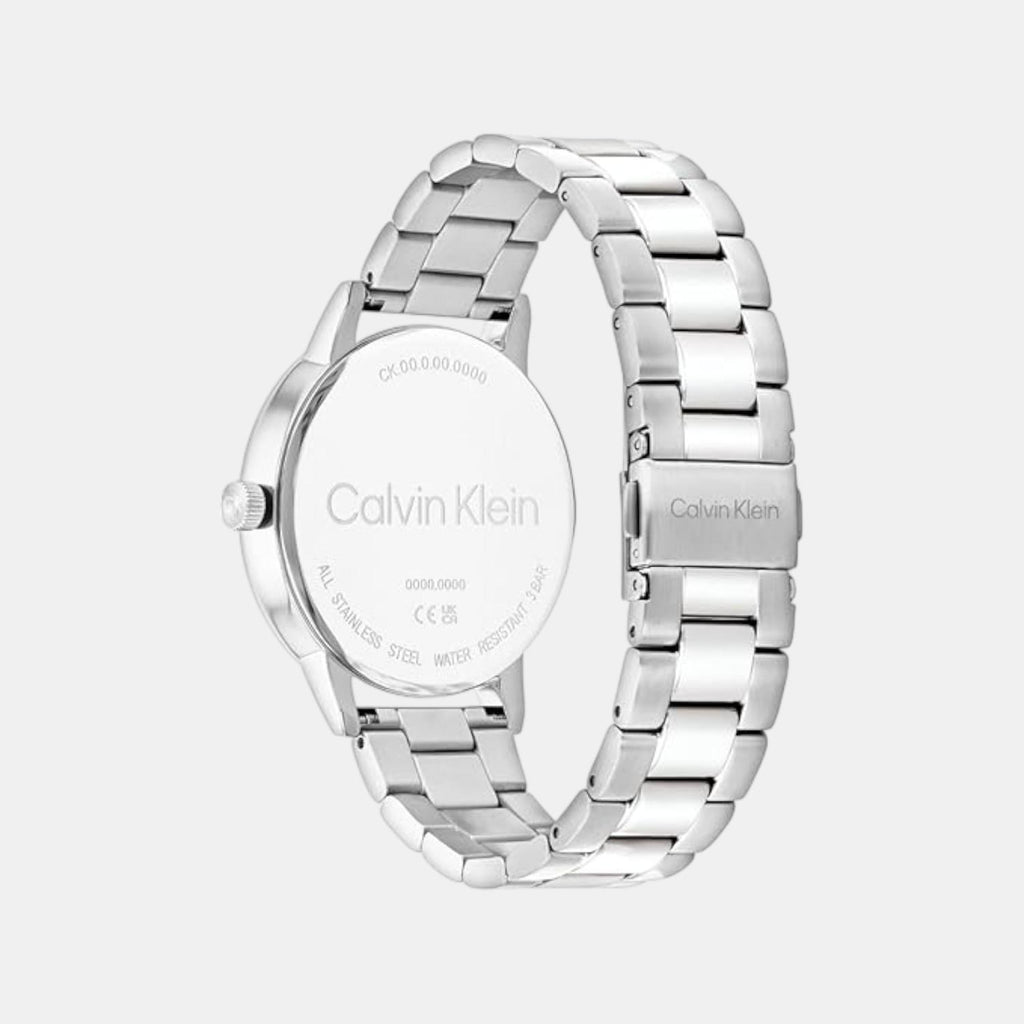 Linked Bracelet For Him Men Quartz White Dial Analog Stainless Steel Watch 25200477