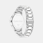 Linked Bracelet For Him Men Quartz White Dial Analog Stainless Steel Watch 25200477