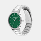 Men Quartz Green Dial Analog Stainless Steel Watch 25200478