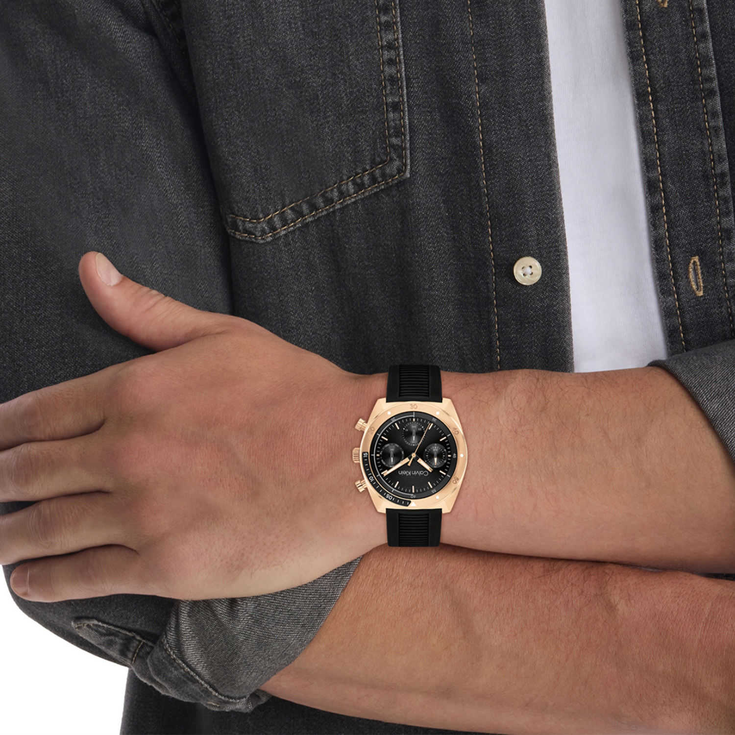 Calvin Klein Stainless Steel Tonneau watch