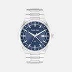 Distinguish Men Quartz Blue Dial Analog Stainless Steel Watch 25200488
