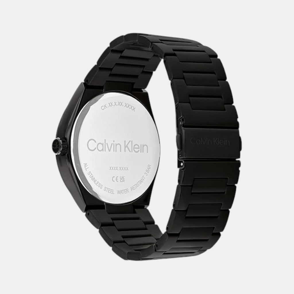 Distinguish Men Quartz Black Dial Analog Stainless Steel Watch 25200490