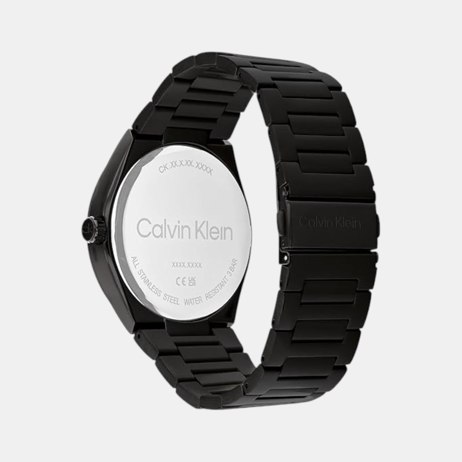 Distinguish Men Quartz Black Dial Analog Stainless Steel Watch 25200490