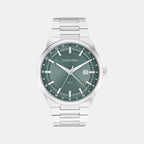 Distinguish Men Quartz Green Dial Analog Stainless Steel Watch 25200492