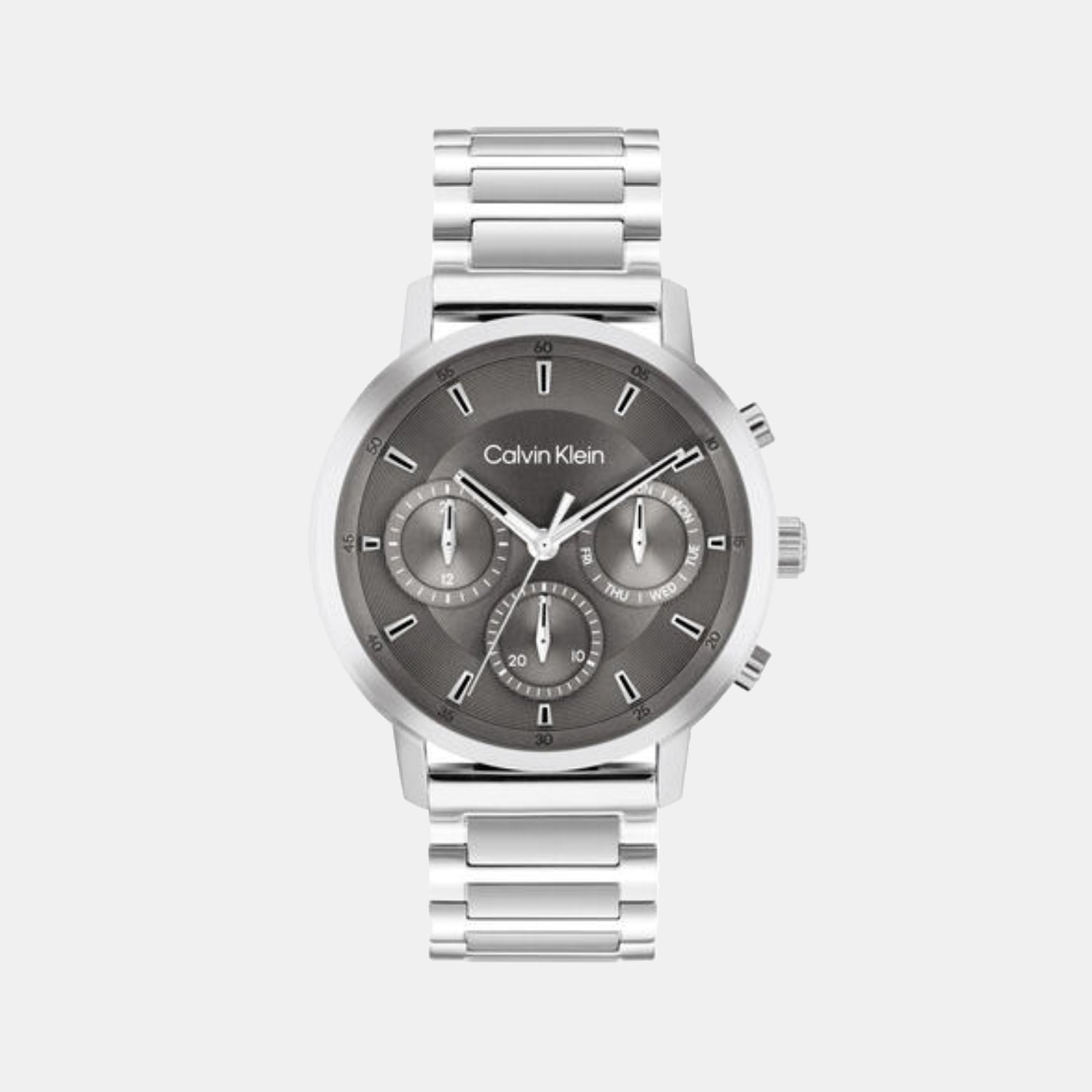 Gauge Men Quartz Grey Dial Multi-Function Stainless Steel Watch 25200493