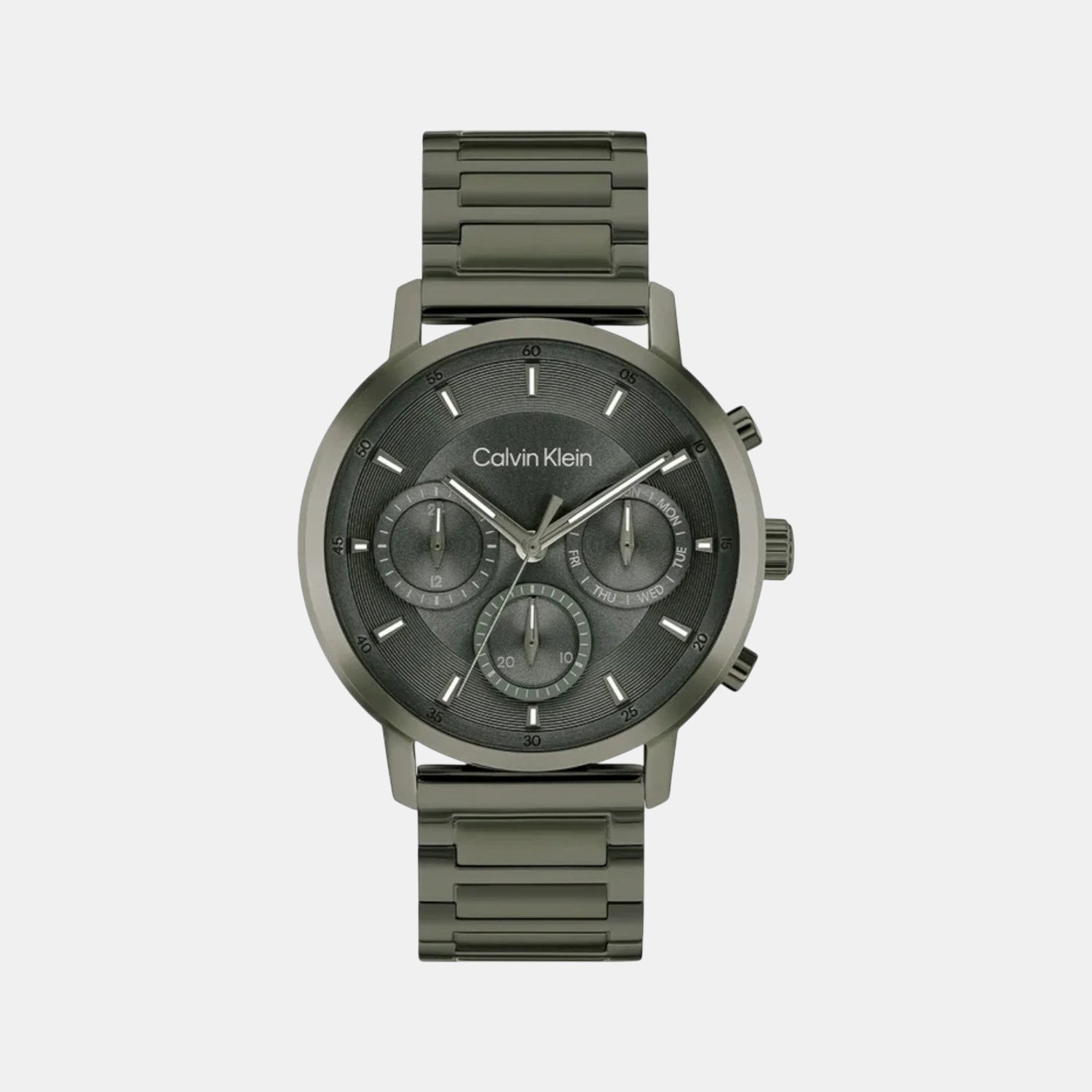 Gauge Men Quartz Green Dial Multi-Function Stainless Steel Watch 25200494