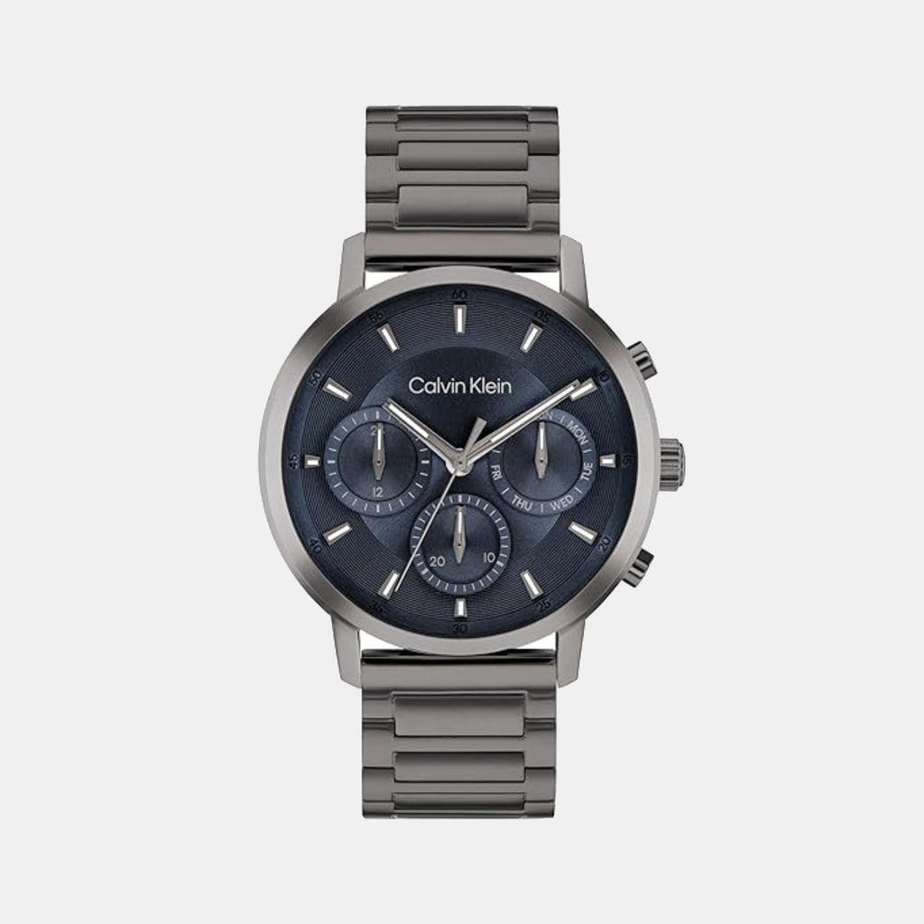 Men Quartz Blue Dial Chronograph Stainless Steel Watch 25200495