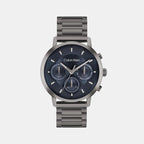 Men Quartz Blue Dial Chronograph Stainless Steel Watch 25200495
