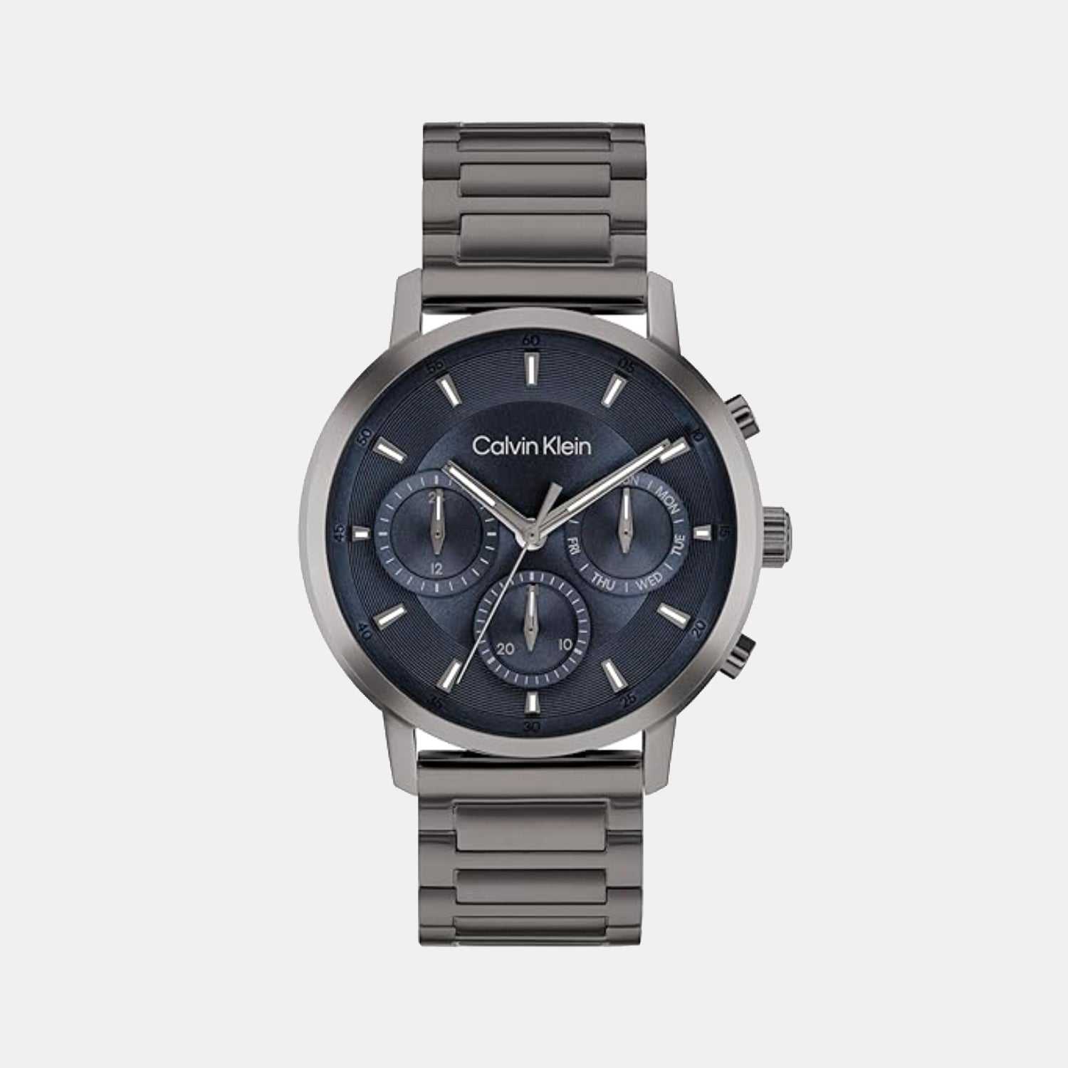 Men Quartz Blue Dial Chronograph Stainless Steel Watch 25200495