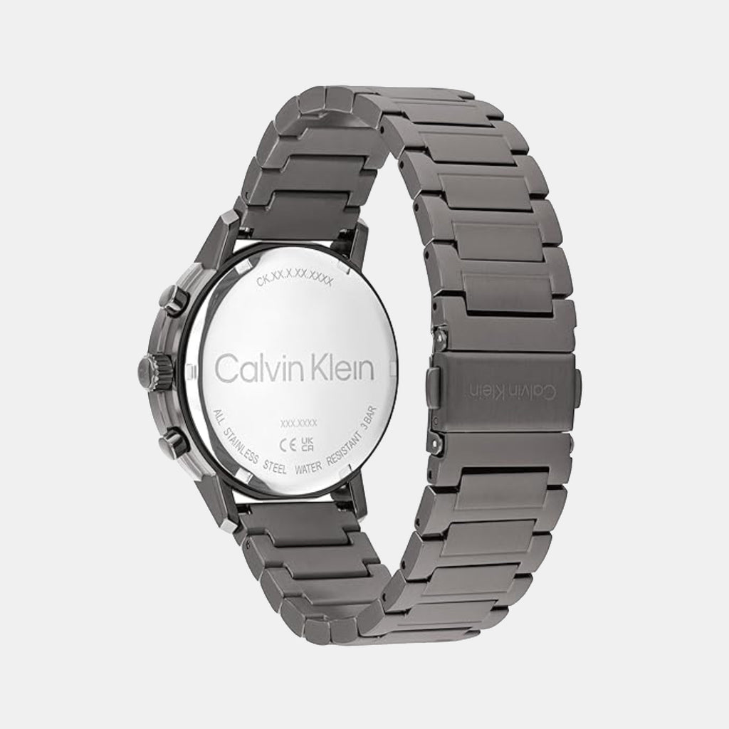 Men Quartz Blue Dial Chronograph Stainless Steel Watch 25200495