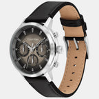 Gauge Men Quartz Dark Brown Dial Multi-Function Leather Watch 25200496