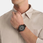 Gauge Men Quartz Grey Dial Multi-Function Leather Watch 25200498