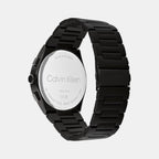 Distinguish Men Quartz Black Dial Multi-Function Stainless Steel Watch 25200505