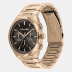 Distinguish Men Quartz Black Dial Multi-Function Stainless Steel Watch 25200506