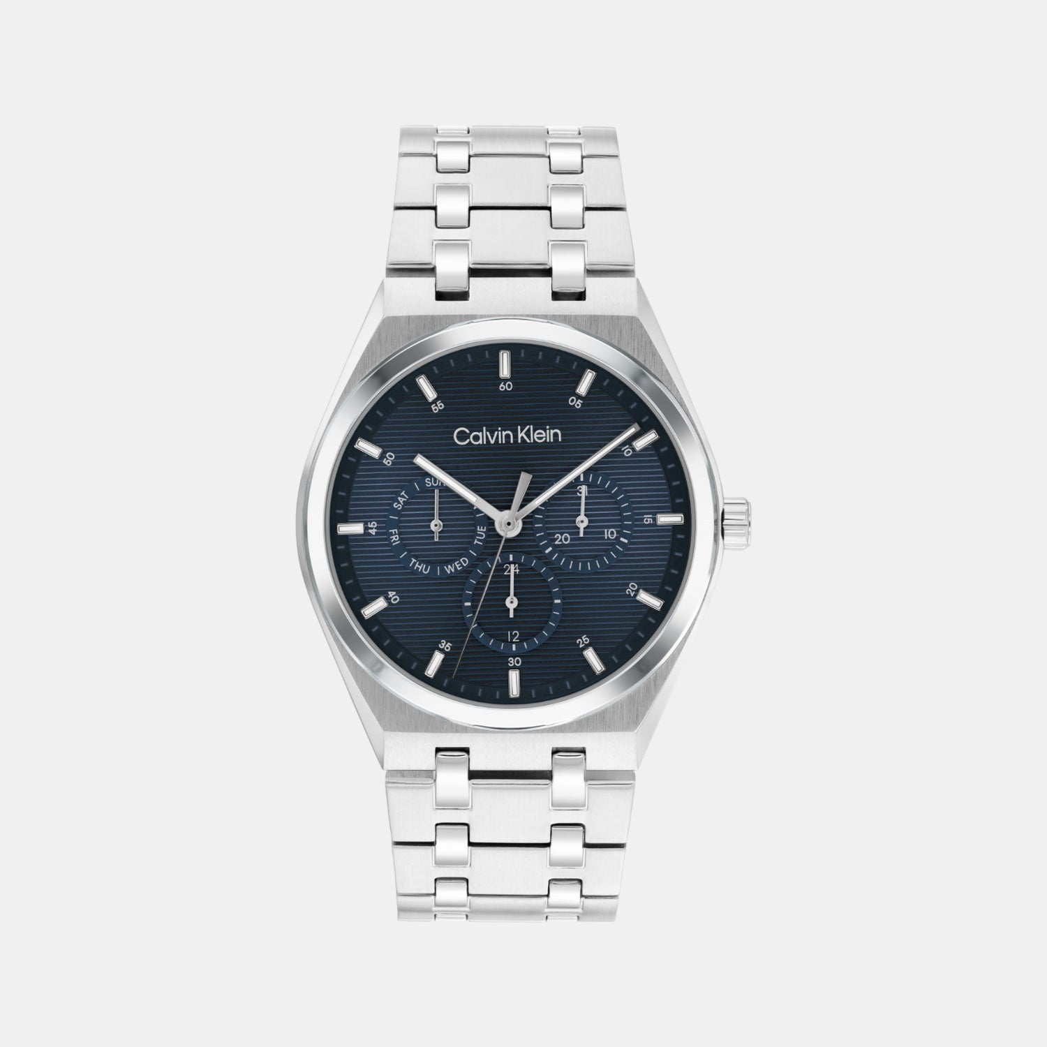 Ck Motion Men Quartz Blue Dial Multi-Function Stainless Steel Watch 25200520