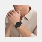 Ck Motion Men Quartz Black Dial Multi-Function Stainless Steel Watch 25200522