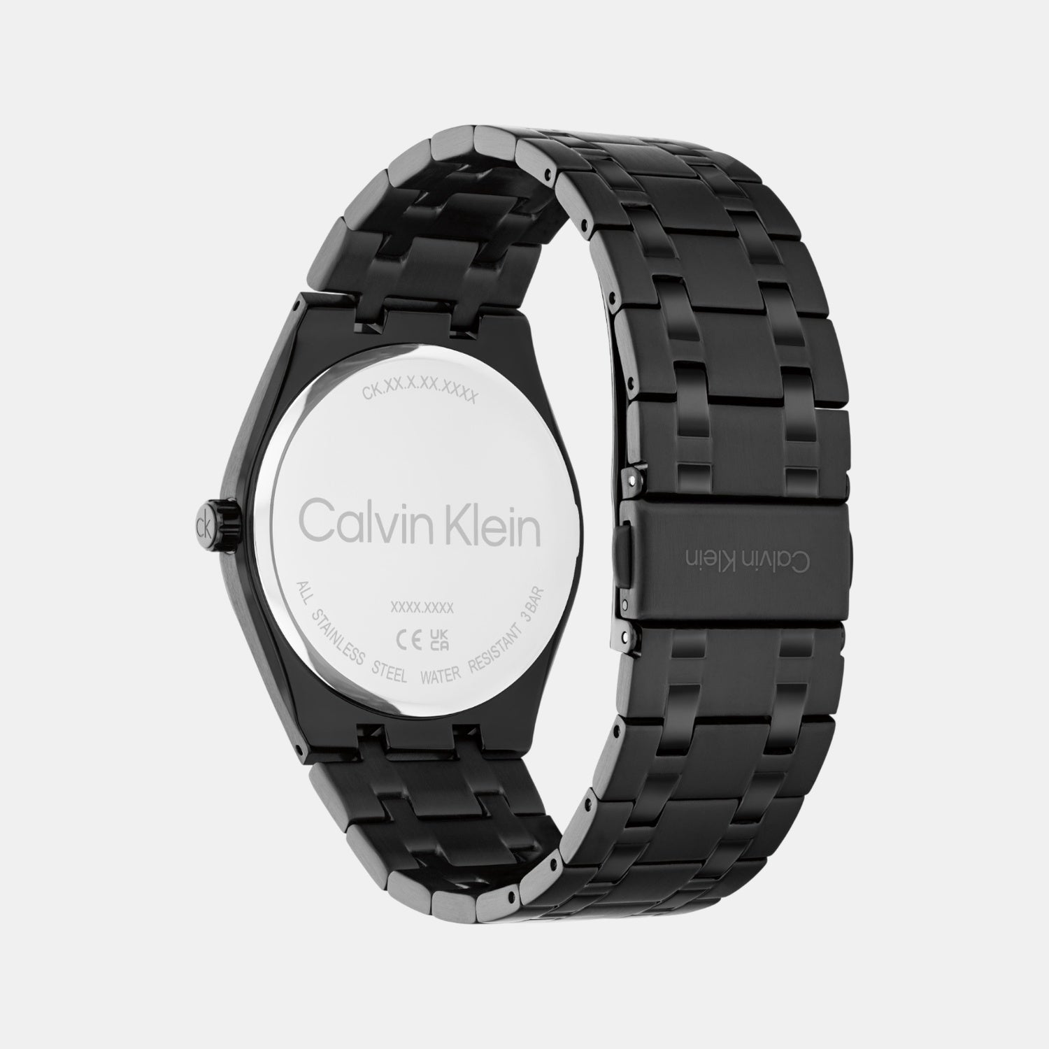 Ck Motion Men Quartz Black Dial Multi-Function Stainless Steel Watch 25200522