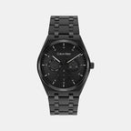 Ck Motion Men Quartz Black Dial Multi-Function Stainless Steel Watch 25200522