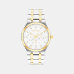 Ck Motion Men Quartz White Dial Multi-Function Stainless Steel Watch 25200533
