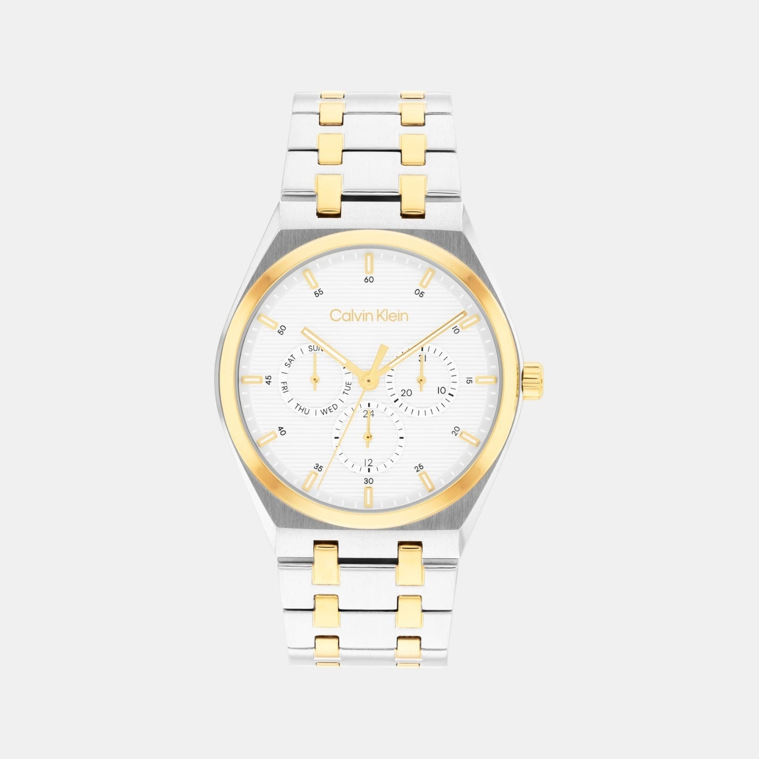 Ck Motion Men Quartz White Dial Multi-Function Stainless Steel Watch 25200533