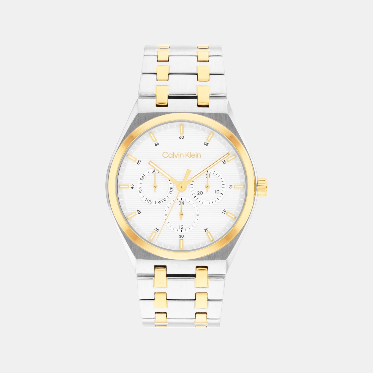 Ck Motion Men Quartz White Dial Multi-Function Stainless Steel Watch 25200533