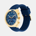 Ck Flex Men Quartz Blue Dial Multi-Function Silicone Watch 25200534