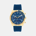 Ck Flex Men Quartz Blue Dial Multi-Function Silicone Watch 25200534