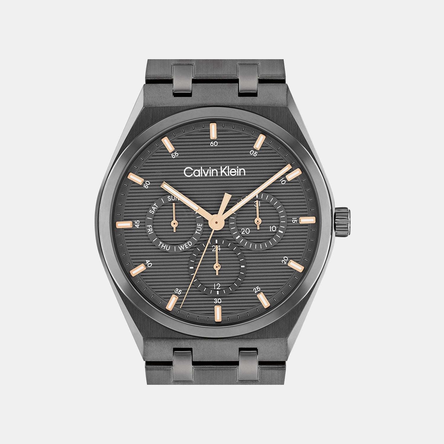 Ck Motion Men Quartz Grey Dial Multi-Function Stainless Steel Watch 25200538