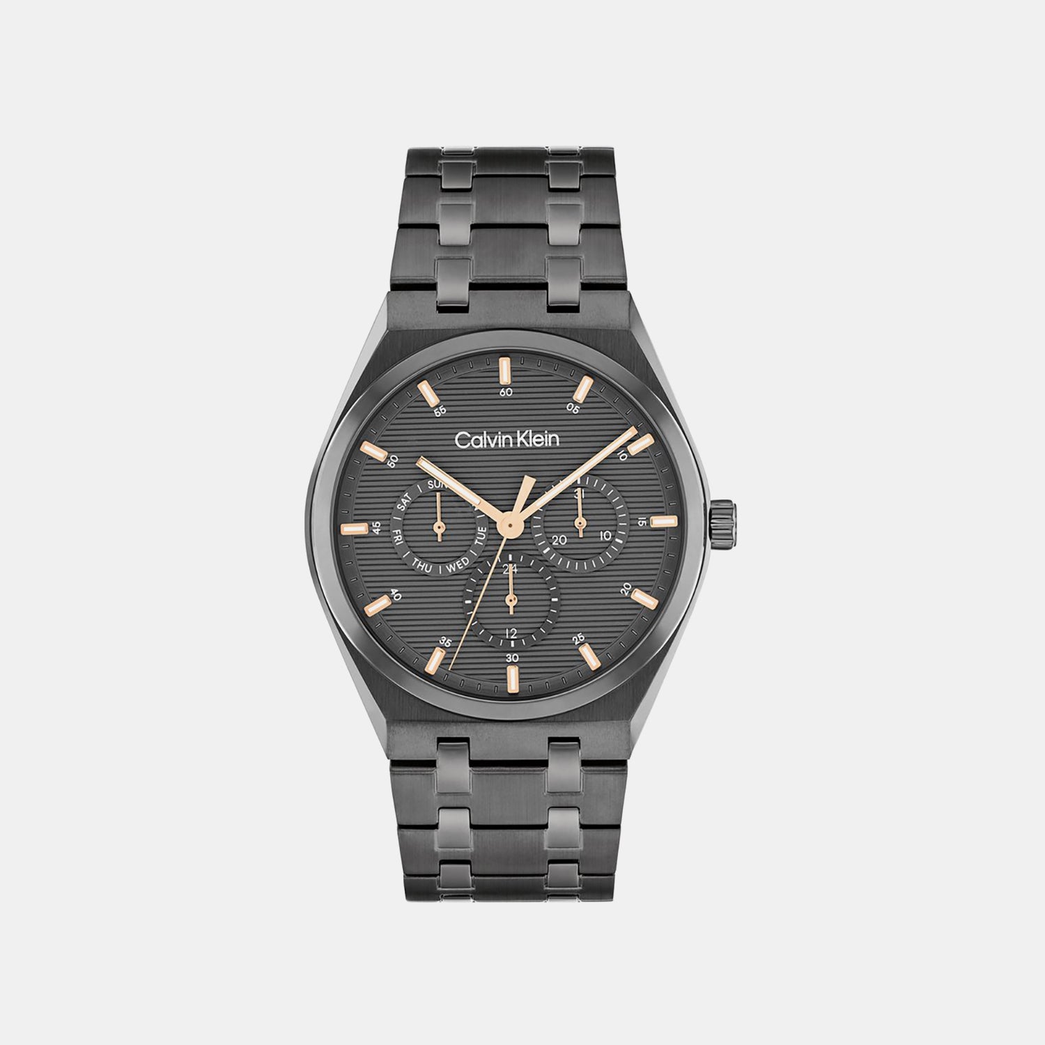 Ck Motion Men Quartz Grey Dial Multi-Function Stainless Steel Watch 25200538