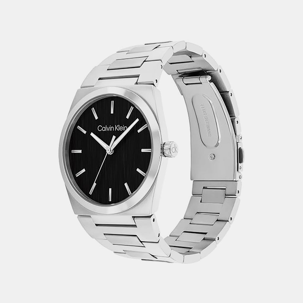 Ck Empower Men Quartz Black Dial Analog Stainless Steel Watch 25200543