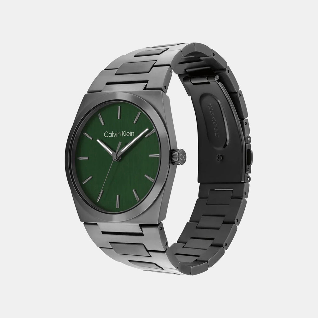 Ck Empower Men Quartz Green Dial Analog Stainless Steel Watch 25200545