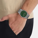 Ck Empower Men Quartz Green Dial Analog Stainless Steel Watch 25200545
