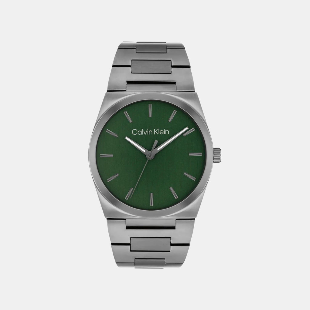 Ck Empower Men Quartz Green Dial Analog Stainless Steel Watch 25200545