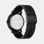 Men Quartz Black Dial Analog Stainless Steel Watch 25200550