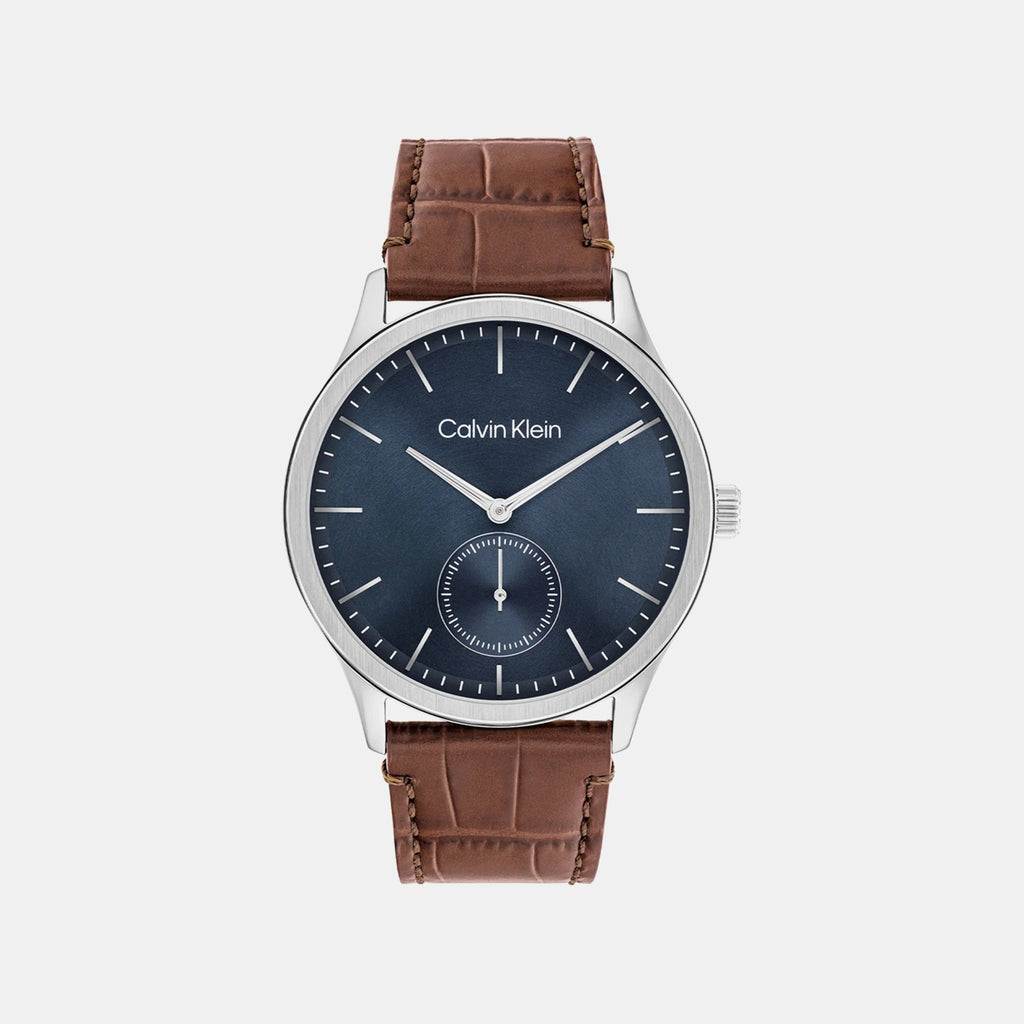 Tailored Men Quartz Blue Dial Analog Leather Watch 25200552