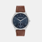 Tailored Men Quartz Blue Dial Analog Leather Watch 25200552