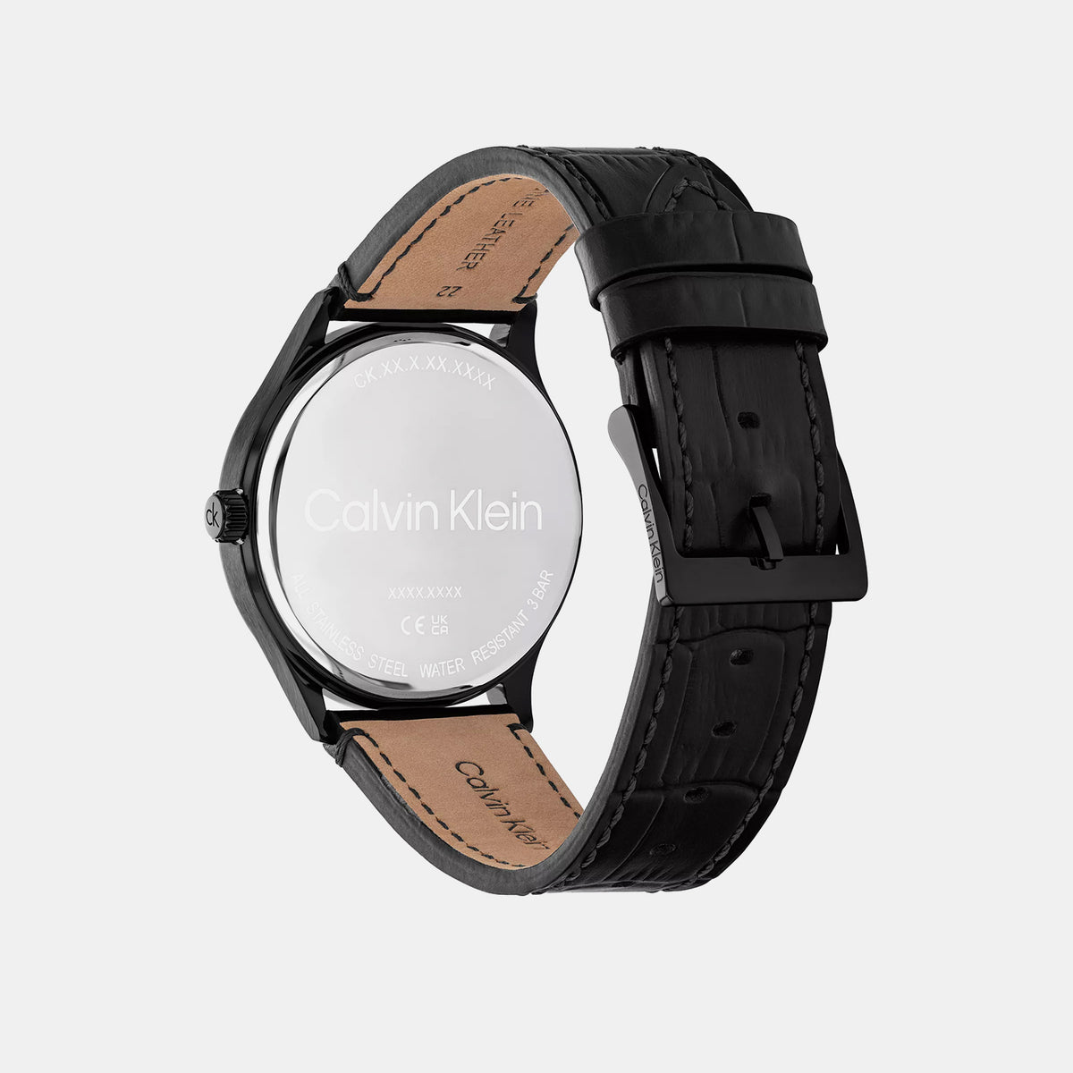 Ck Tailored Men Quartz Black Dial Analog Leather Watch 25200555