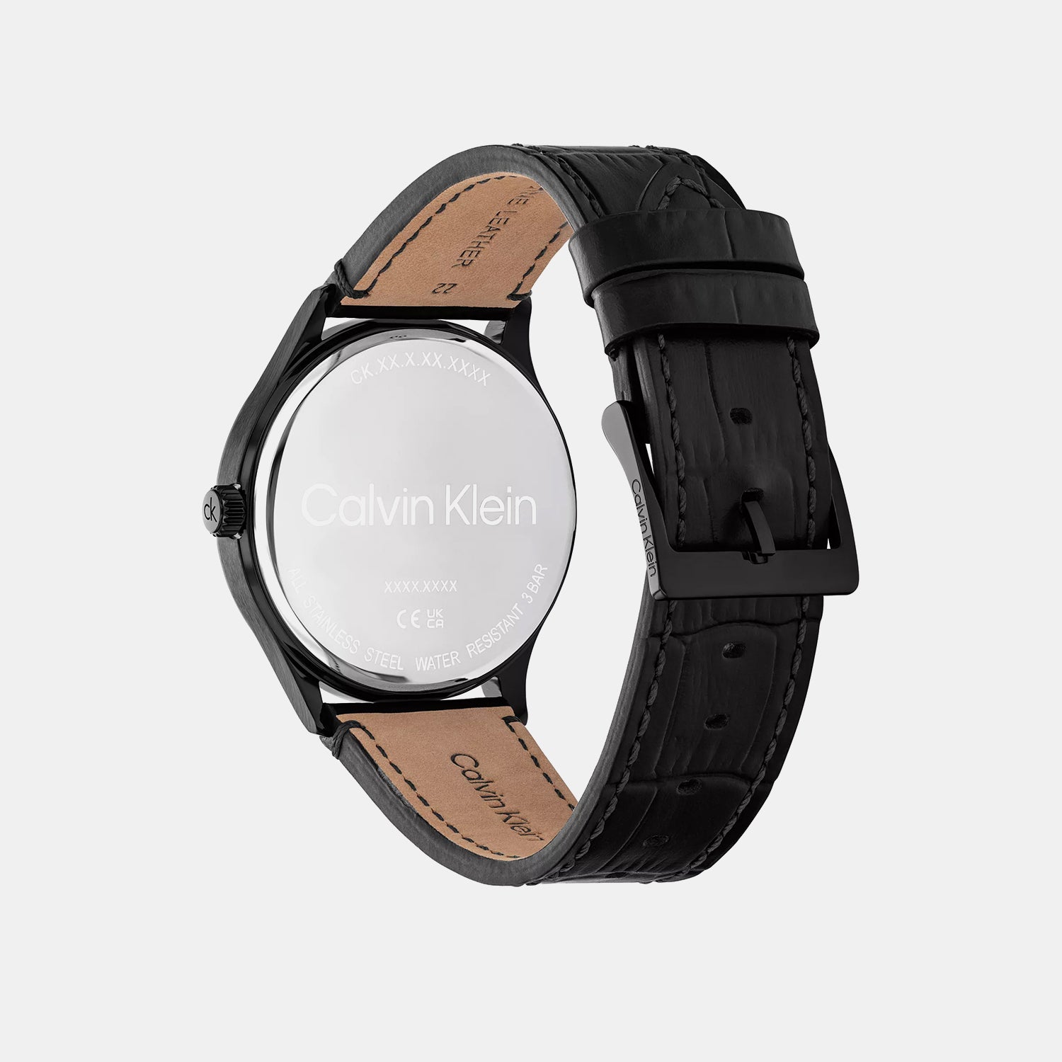 Ck Tailored Men Quartz Black Dial Analog Leather Watch 25200555