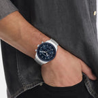 Ck Performance Men Quartz Blue Dial Chronograph Stainless Steel Watch 25200556