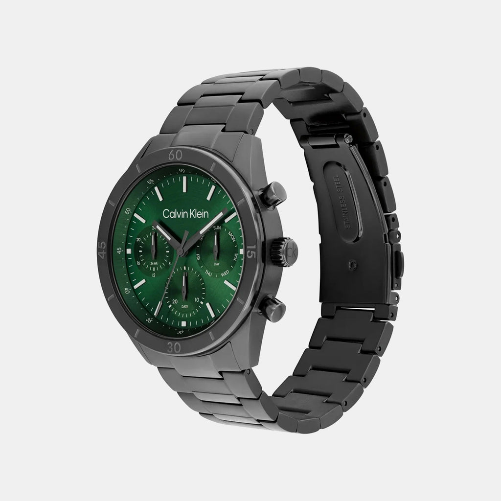 Ck Performance Men Quartz Green Dial Chronograph Stainless Steel Watch 25200561