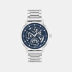 Men Quartz Blue Dial Analog Stainless Steel Watch 25200562