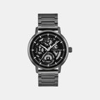 Gauge Men Quartz Black Dial Chronograph Stainless Steel Watch 25200563