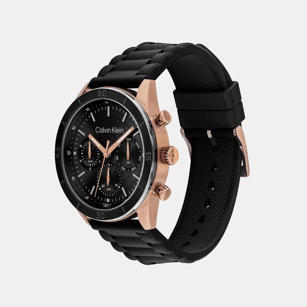 Performance Men Quartz Black Dial Analog Silicone Watch 25200567