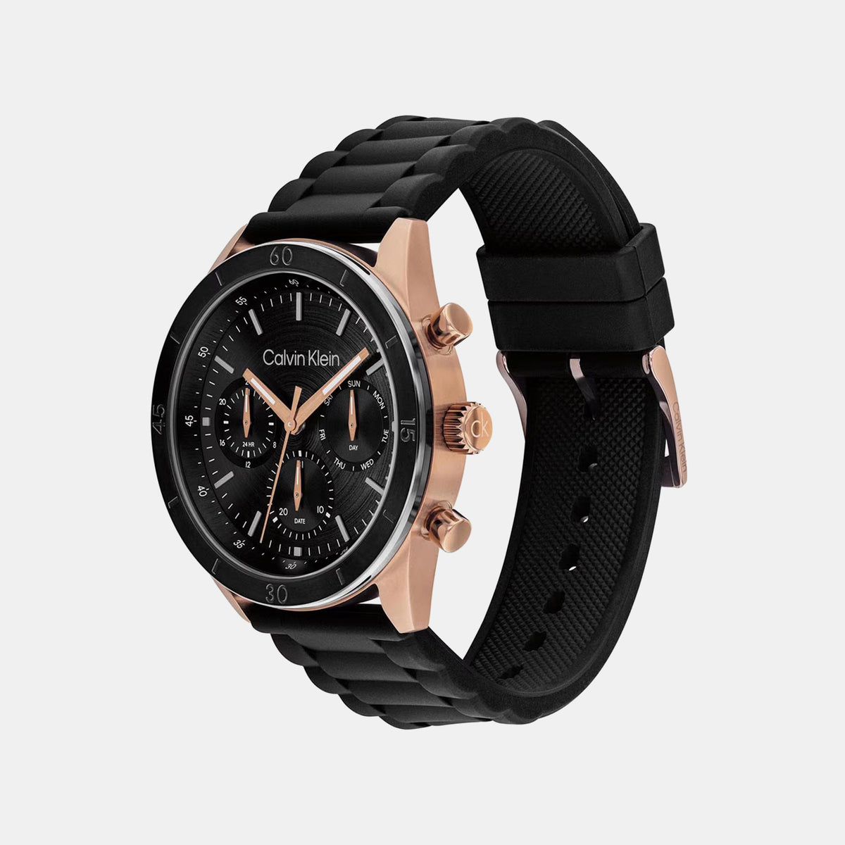 Performance Men Quartz Black Dial Multi-Function Silicone Watch 25200567