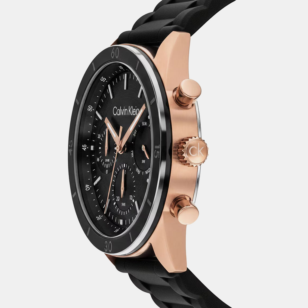 Performance Men Quartz Black Dial Analog Silicone Watch 25200567