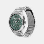 Men Quartz Green Dial Chronograph Stainless Steel Watch 25200572