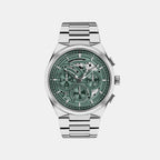 Men Quartz Green Dial Chronograph Stainless Steel Watch 25200572
